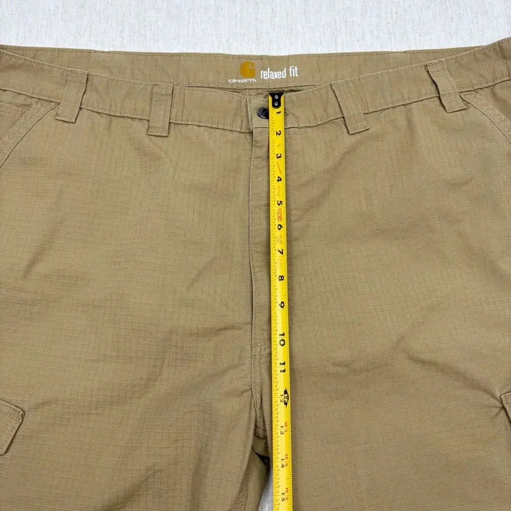 Carhartt Force Broxton Cargo Shorts Mens 48 Tan Khaki Ripstop Relaxed Fit 11